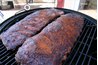 Spare ribs on a grill