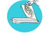 The lithographic stone produces a reverse image