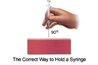 How to hold the syringe