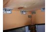 Underside of the cabinet with the support board installed