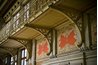 Art Nouveau harmonizes floral forms.