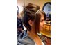 Straightening or curling the pieces that are left down add a signature style to your do.
