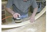 Sanding baseboards