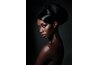 Freshly permed hair in an updo