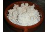 Coconut pulp.