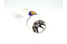 A flashlight mirror is a reasonable choice for a good, light reflector for a rotating beam assembly.