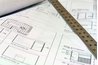 Building plans may include the type of flooring and exterior shrubbery.