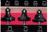 Carbide router bits work best for plastics.