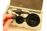 Hole saws use cup shaped blades and a pilot bit to cut holes.