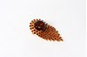 A beautiful old earring can be made into a brooch.