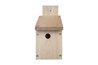 Unfinished wood birdhouse craft.