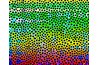 Applying small dots to the canvas creates a change in tonal quality.