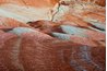 Hematite-rich soils are reddish in color.