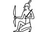 Make line drawings of ancient Egyptians to decorate diorama monuments.