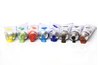 Acrylic paints come in a variety of colors.