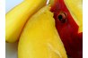 A slice of a smooth-textured mango