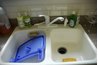 Tiled countertops require a sink that will sit independent of the countertop.
