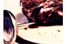 Insert the meat thermometer into the thickest part of the meat.