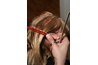 You'll need hair clips to isolate the extensions.