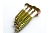 Brass screws look nice and won't rust.