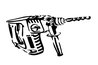 Large holes should be drilled with a heavy-duty hammer drill.