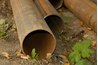 This steel pipe can be welded end to end.