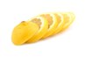 Lemon slices ground up in a garbage disposal give off a fruity scent without dangerous chemicals.