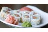 Toasted sesame seeds are common in sushi rolls.