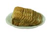 Caraway seeds are noticable in rye bread.