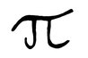 The symbol for pi. Not all calculators are equipped with such a key.