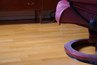 Most laminate flooring is coated with aluminum oxide, which gives it its durability.