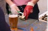 Always wear a glove when shucking oysters.