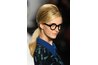 To create a '60s French pop inspired look, Designer Anna Sui put chunky black, round framed glasses on her runway models.