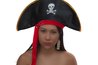 A pirate captain commands the ship with black eyeliner and bright lips.