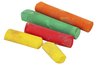 Wax crayons can make a border on fabric to hold color.