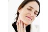 Woman with sore throat