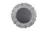 A doily or other loosely woven circular item can be substituted for traditional fabric.