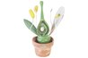 This model shows a bisected flower, the ovary of the pistil prominent at the center.