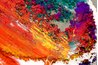 Splatter the paint in multiple layers to create depth.