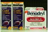 Benadryl on a store shelf