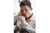 Man coughing