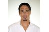This model's goatee ends just outside the corners of his mouth--note, he doesn't have a mustache.