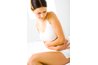 Woman with upset stomach