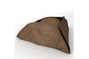The tricorn hat features a brim pressed up on three sides forming a triangular shape.