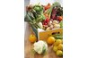 Fruit and vegetables in a crate