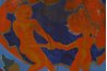 Bright colors are a funky motif for stall walls.