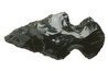 An obsidian arrowhead.