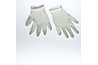 Rubber gloves keep mildew spores off the hands, preventing transfer elsewhere.
