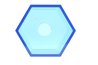 The hexagon is used to represent the petals.