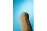A soft brush cleans leather without scratching it.